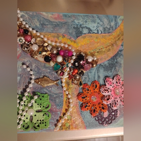 Colorful Mermaid Tail Art Canvas - Picture 4 of 6